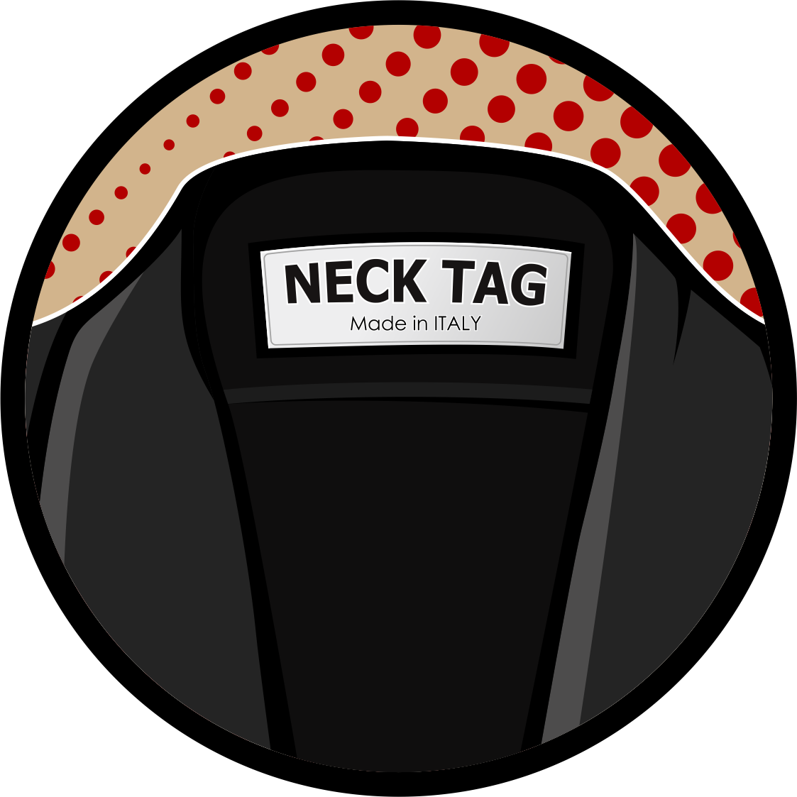 Clothing Neck Tag Example